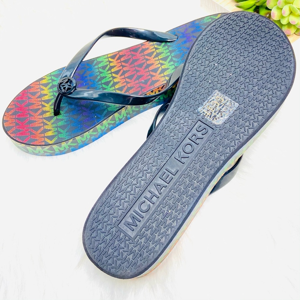 Michael Kors Womens Pride Rainbow Platform Sandals - Picture 2 of 10